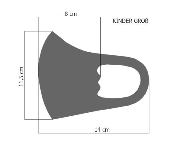 Maße Kindermaske groß Kinder Jugendliche