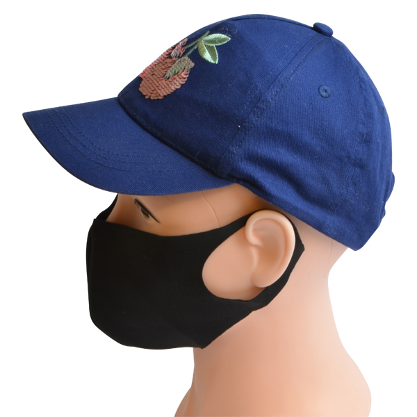 Sommer-Mundschutzmaske in Schwarz