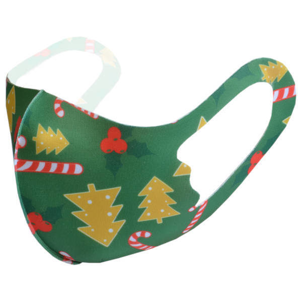 Mundnasenmaske aus elastischem Stoff "Weihnachten 4" Kinder Gr. 2